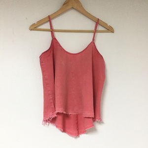 Free People Crop Top Coral Small Boho